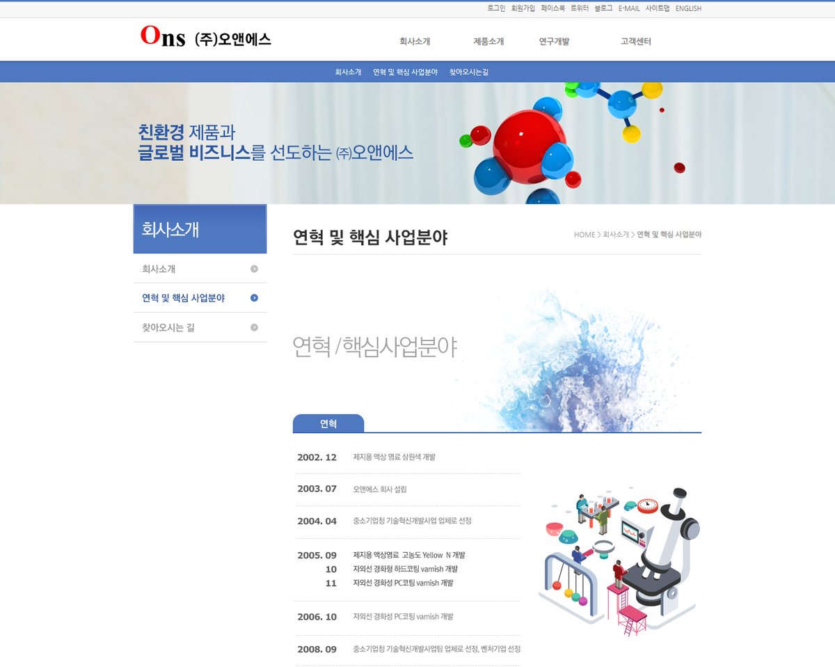 회사소개 — 연혁